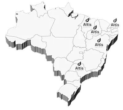 Mapa de projetos de geração distribuída da Altis Energy