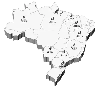 Mapa do projeto de tratamento de resíduos da Altis Energy